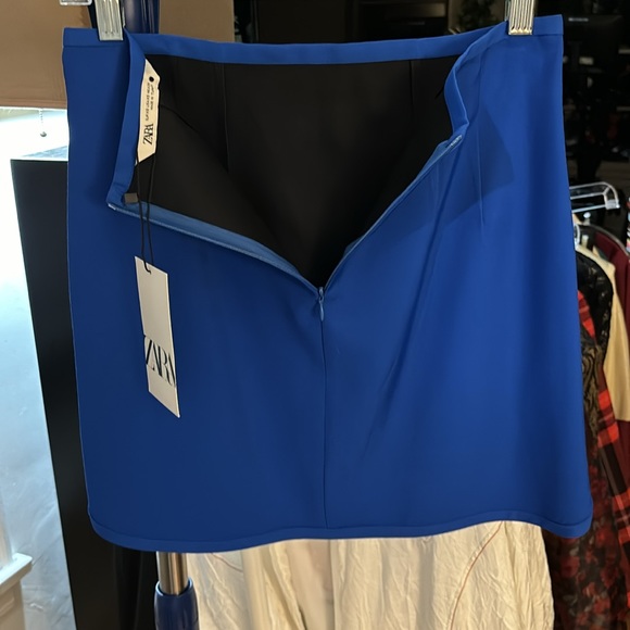 Zara XS blue mini skirt NWT - Picture 4 of 6